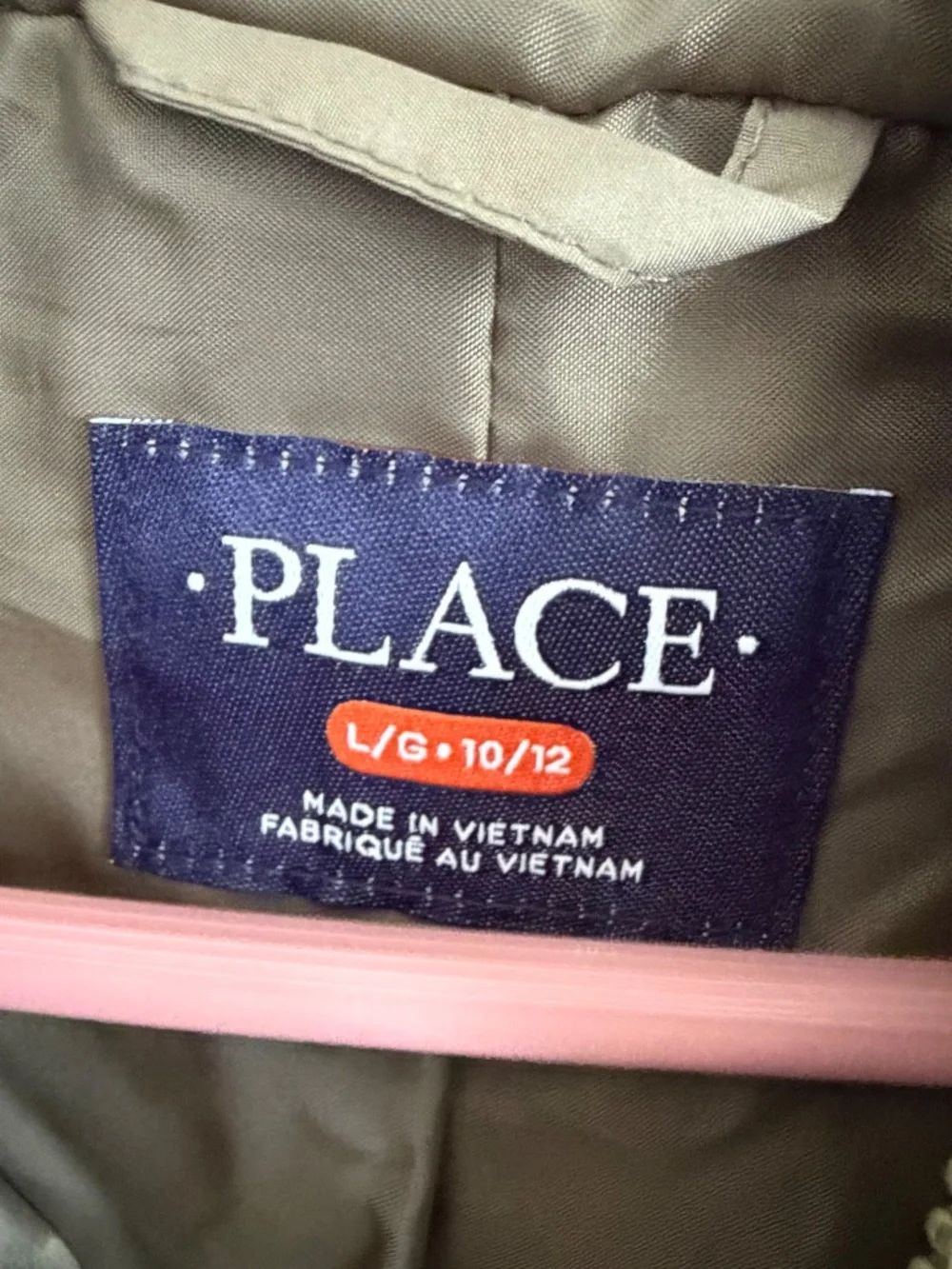 Children's Place Olive Green Winter Jacket Size Youth Large 10/12